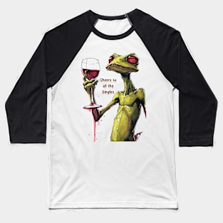 My Glass is Full: This Monster Toasts to Solo Fun (Anti-Valentine T-Shirt) Baseball T-Shirt